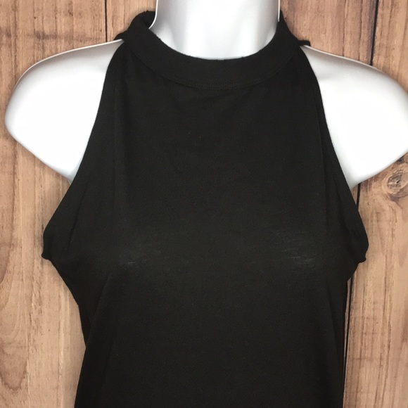 NWT n:Philanthropy Black Ruched Mock Neck Bodycon Peach Dress - Picture 7 of 13